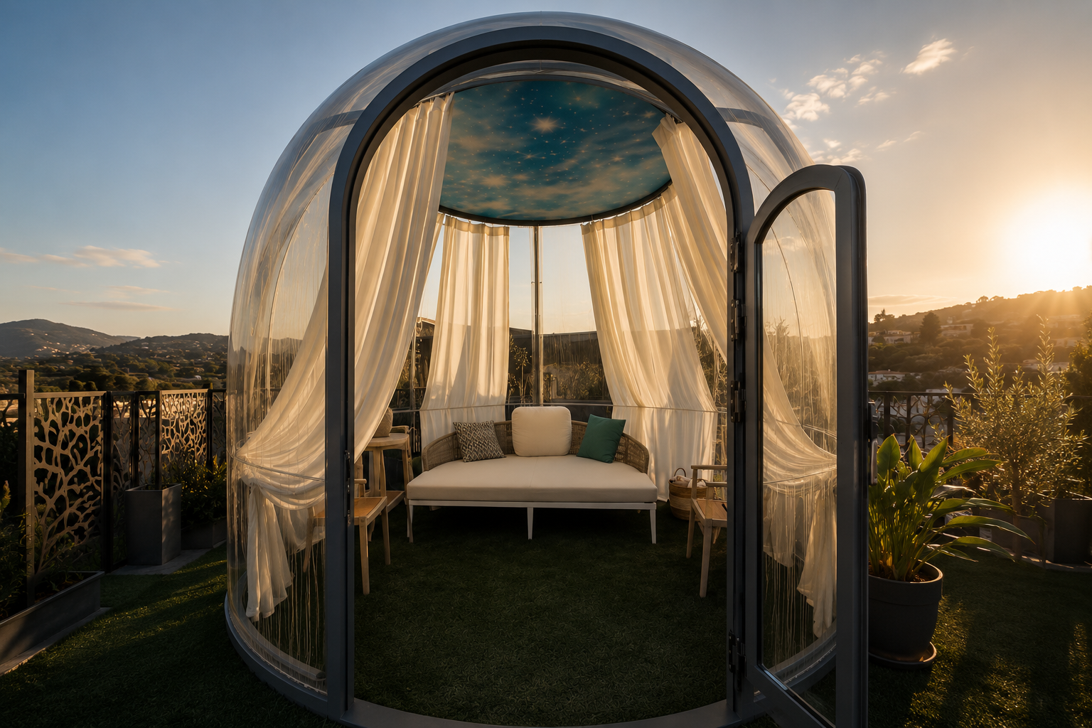 Garden views and architectural detail